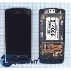 Модуль (Матрица, экран, дисплей + тачскрин) Nokia 700 черный с рамкой