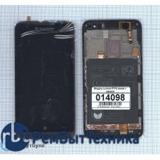 Модуль (Матрица, экран, дисплей + тачскрин) Lenovo P770 синий с рамкой