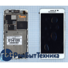 Модуль (Матрица, экран, дисплей + тачскрин) Lenovo S850 белый с рамкой