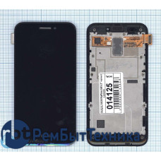 Модуль (Матрица, экран, дисплей + тачскрин) ASUS PadFone 1st gen. A66 4.3" черный с рамкой