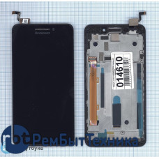 Модуль (Матрица, экран, дисплей + тачскрин) Lenovo A5000 (2016) черный с рамкой