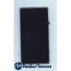Модуль (Матрица, экран, дисплей + тачскрин) Nokia Lumia 830 серый с рамкой