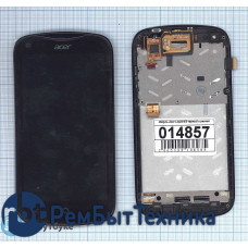 Модуль (Матрица, экран, дисплей + тачскрин) Acer Liquid E2 черный с рамкой