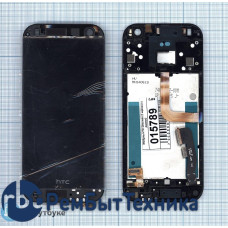 Модуль (Матрица, экран, дисплей + тачскрин) HTC One mini 2 черный с рамкой