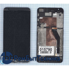 Модуль (Матрица, экран, дисплей + тачскрин) HTC Desire 820G+ Dual Sim черный с рамкой