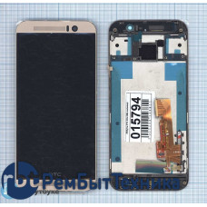 Модуль (Матрица, экран, дисплей + тачскрин) HTC One M9s золотой с рамкой
