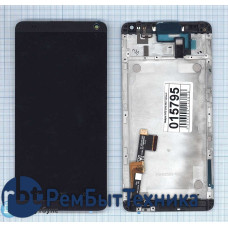 Модуль (Матрица, экран, дисплей + тачскрин) HTC One Max черный с рамкой