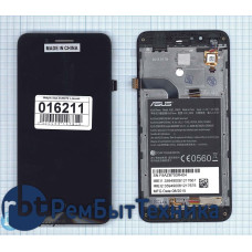 Модуль (Матрица, экран, дисплей + тачскрин) Asus ZenFone Go (ZC500TG) черный с рамкой