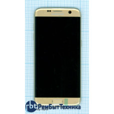 Модуль (Матрица, экран, дисплей + тачскрин) Samsung Galaxy S7 Edge SM-G935FD золотой с рамкой