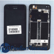 Модуль (Матрица, экран, дисплей + тачскрин) Asus ZenFone C (ZC451CG) черный c рамкой Модуль (Матрица, экран, дисплей + тачскрин) Asus ZenFone C (ZC451CG) черный c рамкой