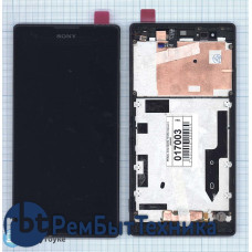 Модуль (Матрица, экран, дисплей + тачскрин) Sony Xperia T2 Ultra черный с рамкой