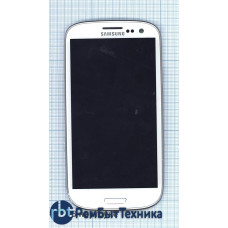 Модуль (Матрица, экран, дисплей + тачскрин) Samsung Galaxy S3 Duos GT-I9300I I9308I белый с рамкой