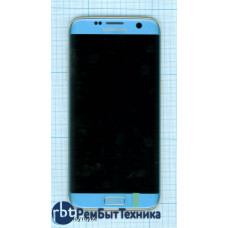 Модуль (Матрица, экран, дисплей + тачскрин) Samsung Galaxy S7 Edge SM-G935FD голубой с рамкой