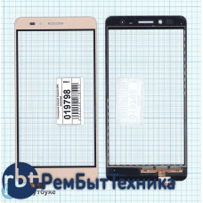 Сенсорное стекло (тачскрин) Huawei Honor 5X / GR5 золотое