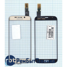 Сенсорное стекло (тачскрин) Samsung Galaxy S6 Edge SM-G925F золотистое