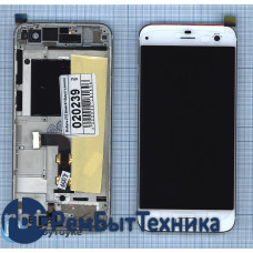 Модуль (Матрица, экран, дисплей + тачскрин) ZTE Blade S7 белый с рамкой