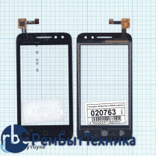 Сенсорное стекло (тачскрин) Alcatel OneTouch Pixi 4 4034D черное