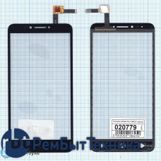 Сенсорное стекло (тачскрин) Alcatel One Touch Pixi 4 / 6 9001D черное