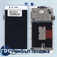 Модуль (Матрица, экран, дисплей + тачскрин) OnePlus 3T белый с рамкой