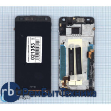 Модуль (Матрица, экран, дисплей + тачскрин) HTC One mini черный c рамкой