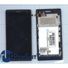 Модуль (Матрица, экран, дисплей + тачскрин) ZTE V830 (Blade G Lux) черный с рамкой