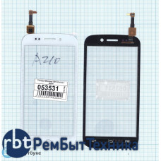 Сенсорное стекло (тачскрин) Micromax A210 Canvas 4 белое