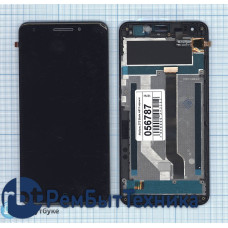 Модуль (Матрица, экран, дисплей + тачскрин) ZTE Blade A813 черный с рамкой