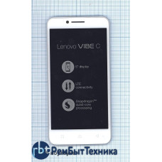 Модуль (Матрица, экран, дисплей + тачскрин) Lenovo Vibe C (A2020) белый с рамкой