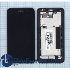 Модуль (Матрица, экран, дисплей + тачскрин) Asus ZenFone 2 ZE551ML черный с рамкой
