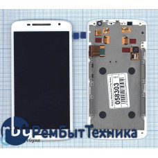 Модуль (Матрица, экран, дисплей + тачскрин) Motorola Moto X Play белый c рамкой