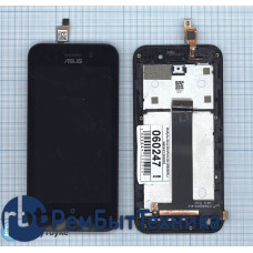 Модуль (Матрица, экран, дисплей + тачскрин) Asus ZenFone Go ZB450KL черный с рамкой