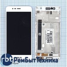 Модуль (Матрица, экран, дисплей + тачскрин) Asus ZenFone 3 Max ZC520TL белый с рамкой