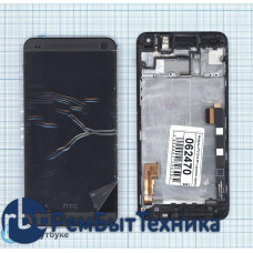 Модуль (Матрица, экран, дисплей + тачскрин) HTC One M7 801e с рамкой черный