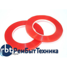 Скотч двусторонний прозрачный 3M с красной защитной лентой ширина 5мм 25м Скотч двусторонний прозрачный 3M с красной защитной лентой ширина 5мм 25м