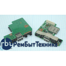 Разъем для ноутбука HY-DE031 Dell Latitude E5400 на плате с USB и Audio разъемами