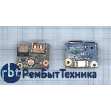 Разъем для ноутбука Lenovo G580 G480 USB 2.0 и DC Jack в сборе на плате