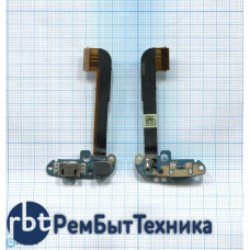 Разъем Micro USB для HTC One Dual 802w (плата с системным разъемом, микрофоном и шлейфом)