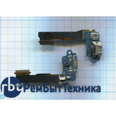Разъем Micro USB для HTC One Mini (плата с системным разъемом, микрофоном и шлейфом)