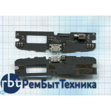 Разъем Micro USB для Lenovo A7010 (плата с системным разъемом, микрофоном и вибро)