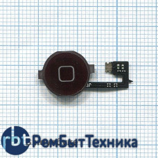 Кнопка HOME в сборе с механизмом и шлейфом для Apple iPhone 4 черная Кнопка HOME в сборе с механизмом и шлейфом для Apple iPhone 4 черная