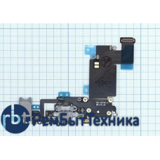 Шлейф разъема питания с аудио-разъемом для iPhone 6S Plus серый