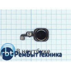 Кнопка HOME в сборе с механизмом и шлейфом для iPhone 6S/6S Plus черная