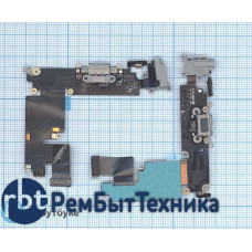 Шлейф разъема питания с аудио-разъемом для iPhone 6 Plus черный