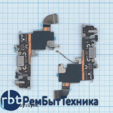 Шлейф разъема питания с аудио-разъемом для iPhone 6S черный