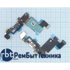 Шлейф разъема питания с аудио-разъемом для iPhone 6S Plus белый
