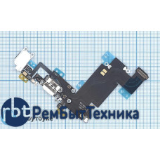 Шлейф разъема питания с аудио-разъемом для iPhone 6S Plus черный