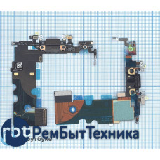 Шлейф разъема питания с аудио-разъемом для iPhone 8 черный