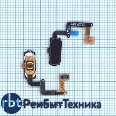 Кнопка HOME в сборе с механизмом и шлейфом для Samsung A320 черная