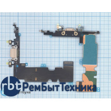 Шлейф разъема питания с аудио-разъемом для iPhone 8 Plus Orig золотой
