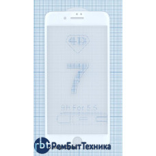Защитное стекло 4D для Apple iPhone 7/8 Plus белое